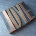 Simply LOVE - Vintage Letterpress Word