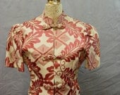 40's copper and cream, William Morris inspired jacket.