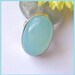 Light blue Bold Chalcedony silver Gemstone Ring (FREE Shipping)