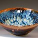 SALE Serving bowl large blue sunburst