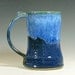 Coffee mug, beer tankard stein cup ceramic, glazed in sapphire blue, handmade stoneware by hughes pottery