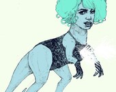 Lady Gaga-saurus - 8.5x11 Print SIGNED EDITION