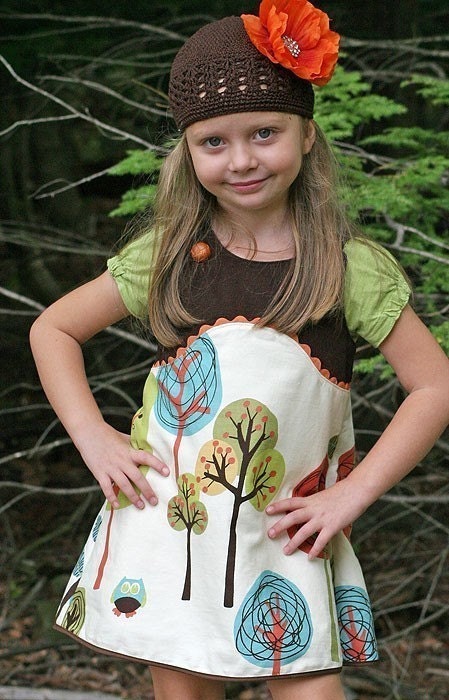 Woodland Owl Dress Jumper 12mos - 8