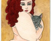 Lady and her Cat