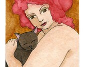 Nude with Cat