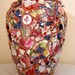 Mosaic Oriental Tea Pot China Flower Vase