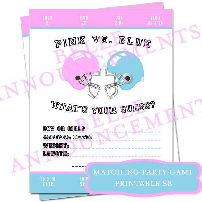 PRINTABLE The Original Gender Reveal Football Invitation