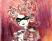 Masked Peppermint Posse, archival art print of original illustration