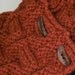 Hand Knit Burnt Orange Chunky Neckwarmer Neck Warmer Cowl