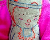 Jacob - Native American Indian Boy-Linen Doll - Plush toy for boys and girls- Ready to ship-FREE WORLDWIDE SHIPPING