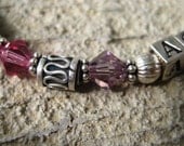 Two Name (Twin) Mother/Grandma Name Bracelet Sterling Silver