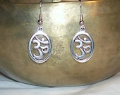 Price Reduced were 7.00 Dollars Om Earrings Tolerance and Patience Mantra Prayer