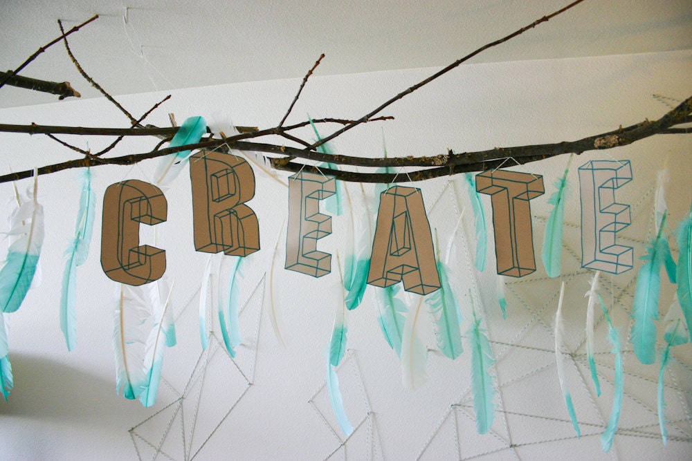 CREATE hanging letters