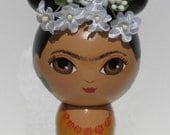 Frida Kahlo Wooden Kokeshi Doll