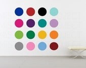 10 inch Circles and Polka Dots Vinyl Wall Decal in 16 colors