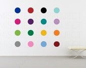 6 inch Circles and Polka Dots Vinyl Wall Decal in 16 colors