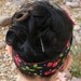 ON SALE - 2 Dollars Off - Retro Cherry and Polka Dot Hair Tie - Bandana - Rockabilly Hair Tie - Headband - Reversible