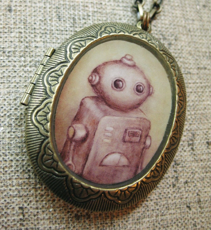 Antique Robot Locket...