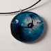 CLEARANCE SALE Handmade Glass Pendant with Sterling Silver Plated Bail and Leather Cord...SEALED TO PERFECTION - WATERPROOF...Check out all our Beautiful Unique Designs