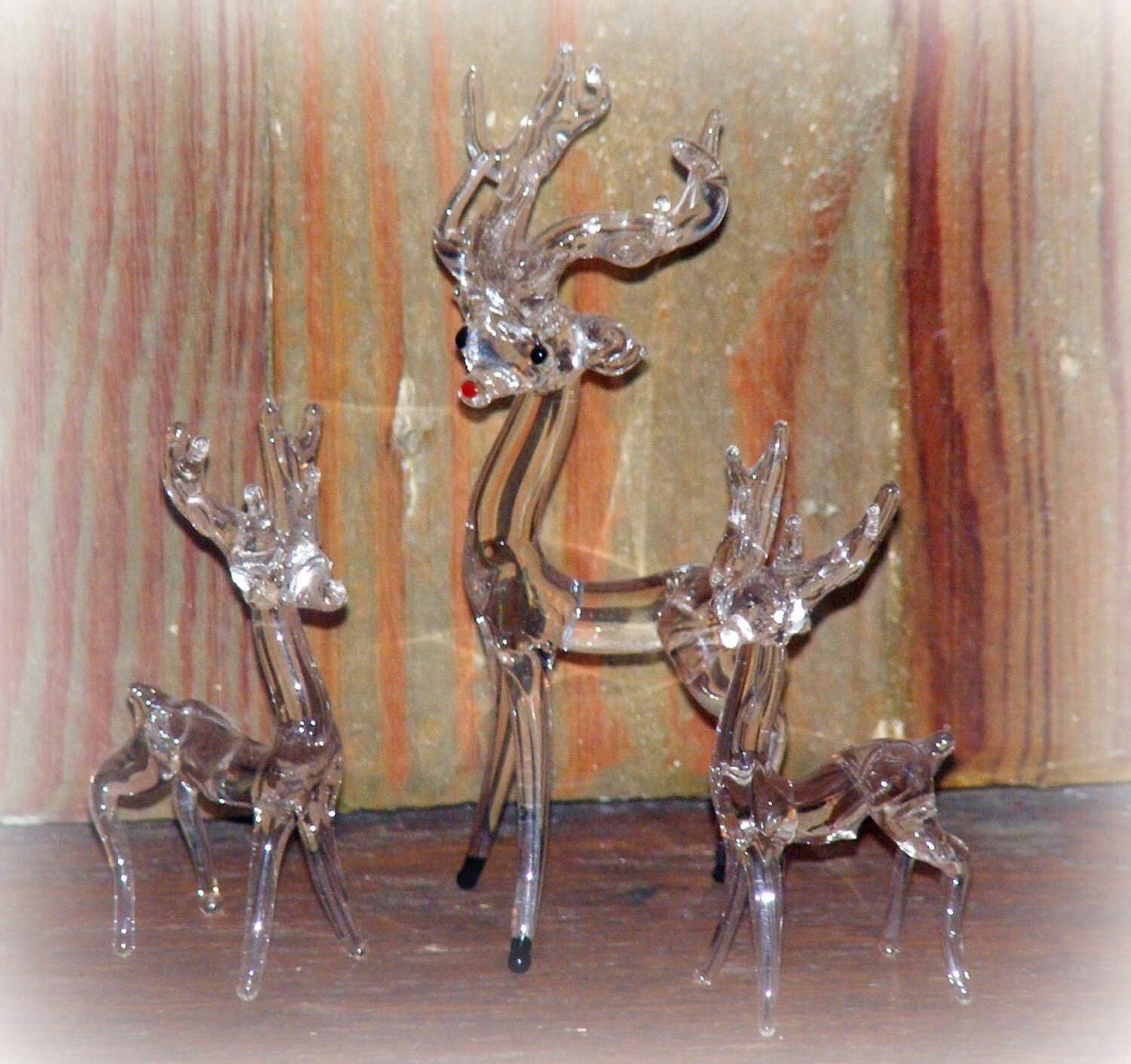 hand blown glass deer