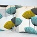 pair of teal grey mustard pillow covers , dandelion cushion covers 16 inch