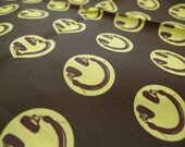 Headphone Happy Face Cotton Fabric