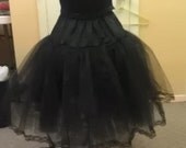Black Tulle and Taffeta Petticoat - Size 4