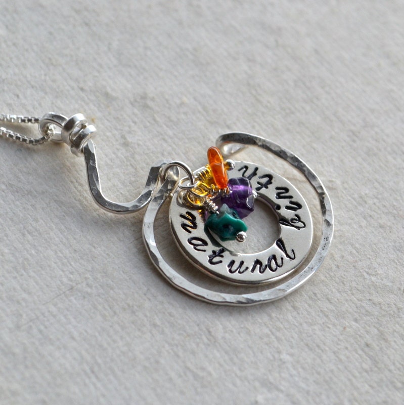 Natural Birth Sterling Silver Necklace Midwife Doula Pregnancy