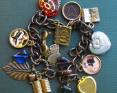 Hearts Books Bracelet Reading Charm Bookish Adjustable Size
