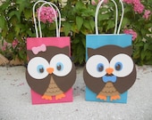 Owl Birthday Party Favor Bag