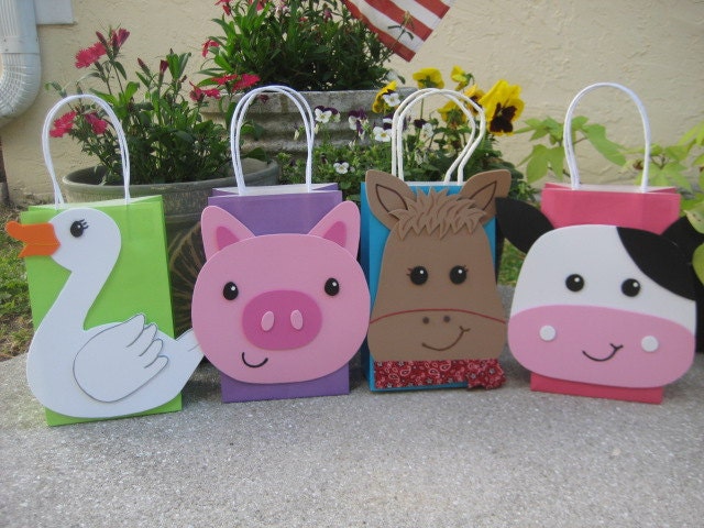 Farm Animal Birthday Party Favor Bag