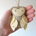 Felt Owl Ornament Christmas Plush Door Hanger Boho Decor Oatmeal Taupe by OrdinaryMommy on Etsy