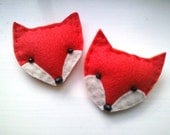 hair clip - felt fox