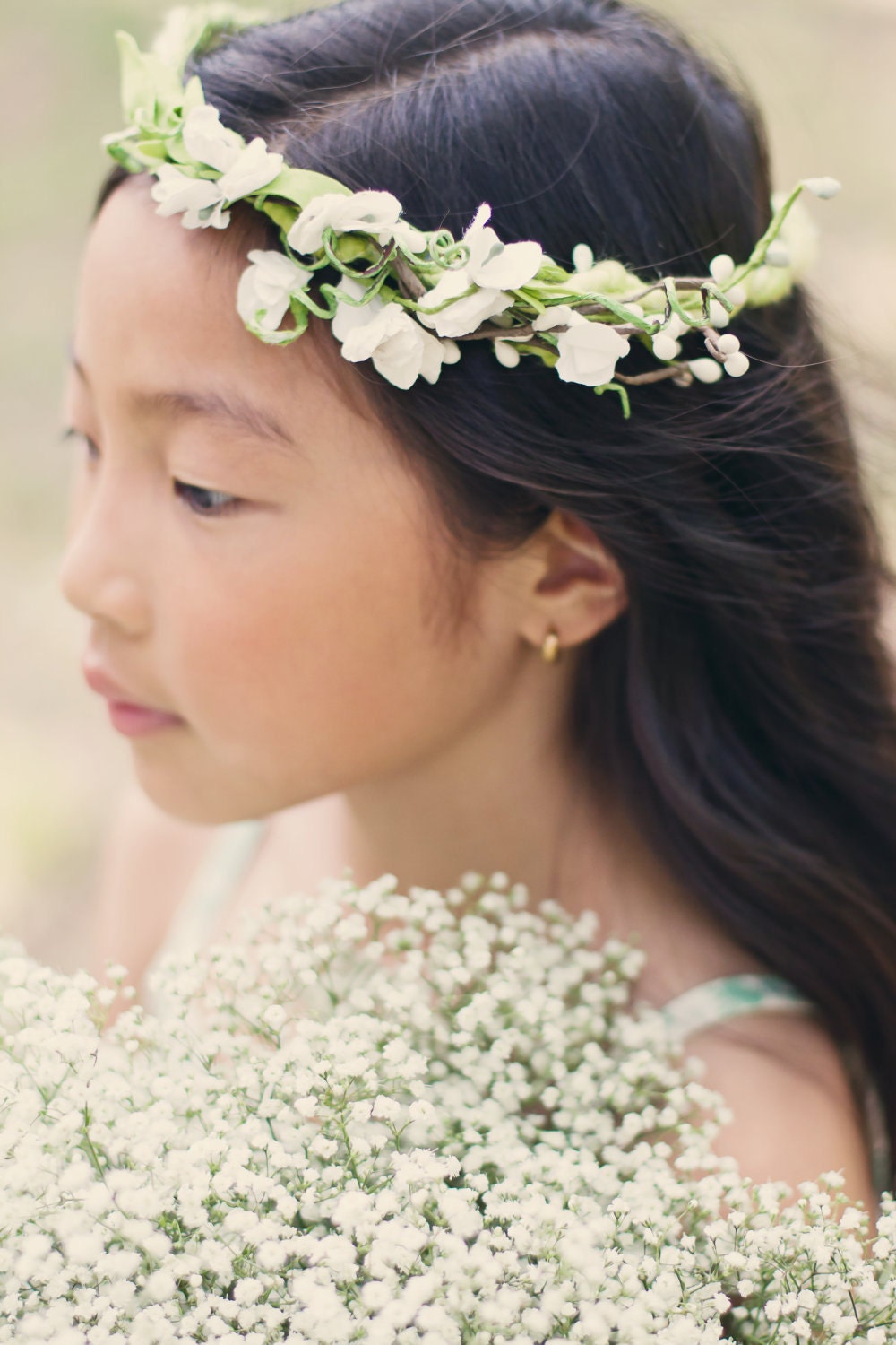 floral headband - wedding halo