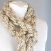 Crochet Skinny Scarf Nougat Handmade Rope