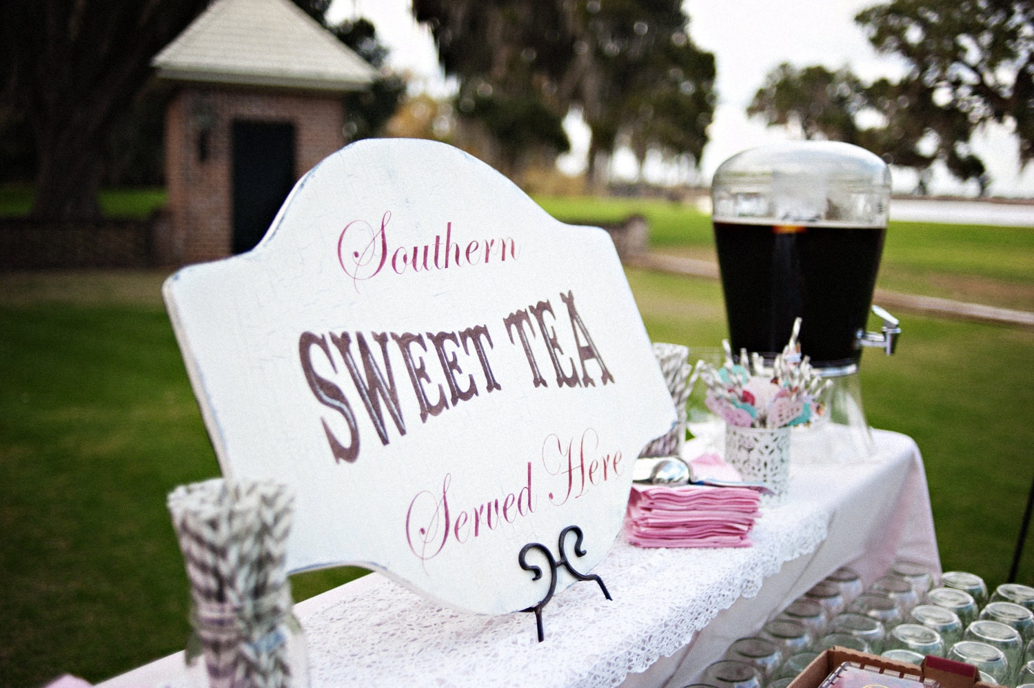 CUSTOM SWEET TeA Wedding sign Featured in Southern Weddings Magazine  24X18