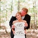 Wedding Sign Mr. & Mrs. Vintage Style ORIGINAL set Featured in Weddings Unveiled Magazine Cottage Handpainted and Handmade