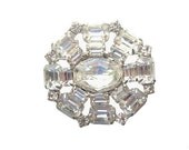 Vintage Weiss Rhinestone Brooch 1940s Vintage Wedding Jewelry