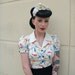30s 40s blouse the Original Feedsack blouse made with vintage fabrics and buttons Custom made for you