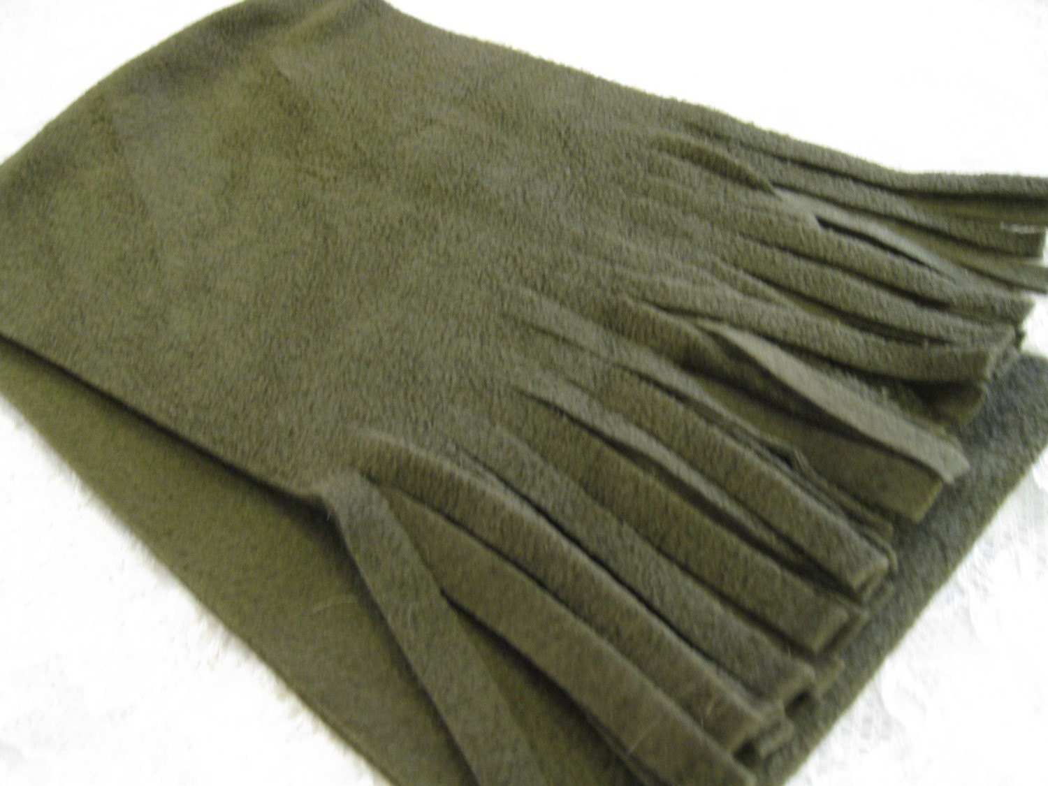 Olive Drab Winter  Fleece Scarf  Olive Drab