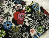 Last Two Winter Fleece Scarf Stylized Flowers