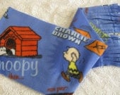 Overstock Price Reduction Winter Fleece Scarf  Peanuts Gang Then and Now Charlie Brown Snoopy