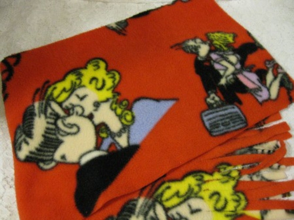 Blondie and Dagwood Scarf Winter  Fleece Scarf