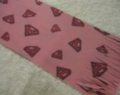 Super Woman Winter Fleece Scarf For The Super Woman in Your Life Super Girl in Pink