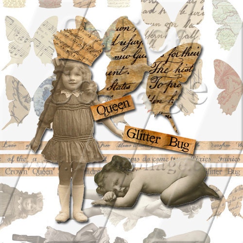 Build Your Royal Fairy - Instant Download Printable Digital Collage Sheet - Altered Art ATC - 150