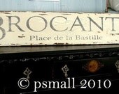 Brocante Vintage Sign French cottage chic handpainted
