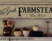 Custom Family sign Vintage Farmstead farmhouse original design handpainted