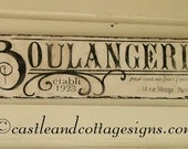 Boulangerie French Bakery Vintage sign handpainted 36x9