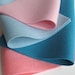 100% Wool Felt Fabric Sheets Squares Set Cotton Candy Color Story Pink and Blue Felt Pastel Felt Craft Project Supplies