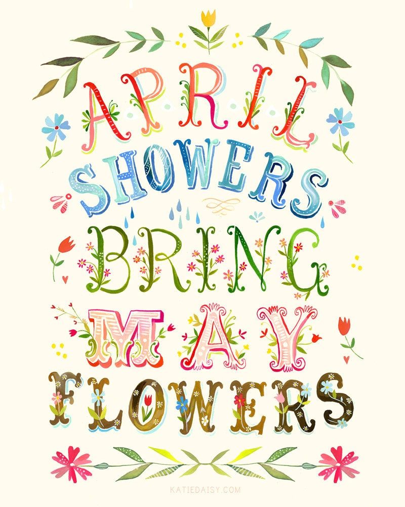 April Showers- 8x10 print - vertical